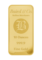 10oz Gold Minted Bar